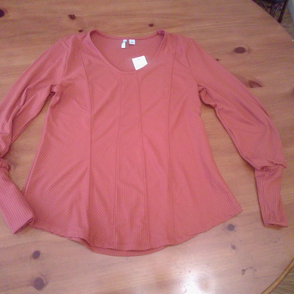Women's Rust Long Sleeve Top